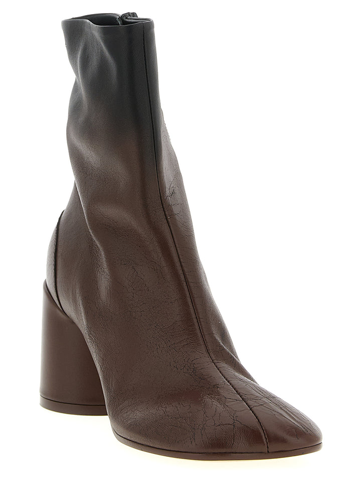 MM6 Maison Margiela Brune Ankelstøvler i Lammeskinn
