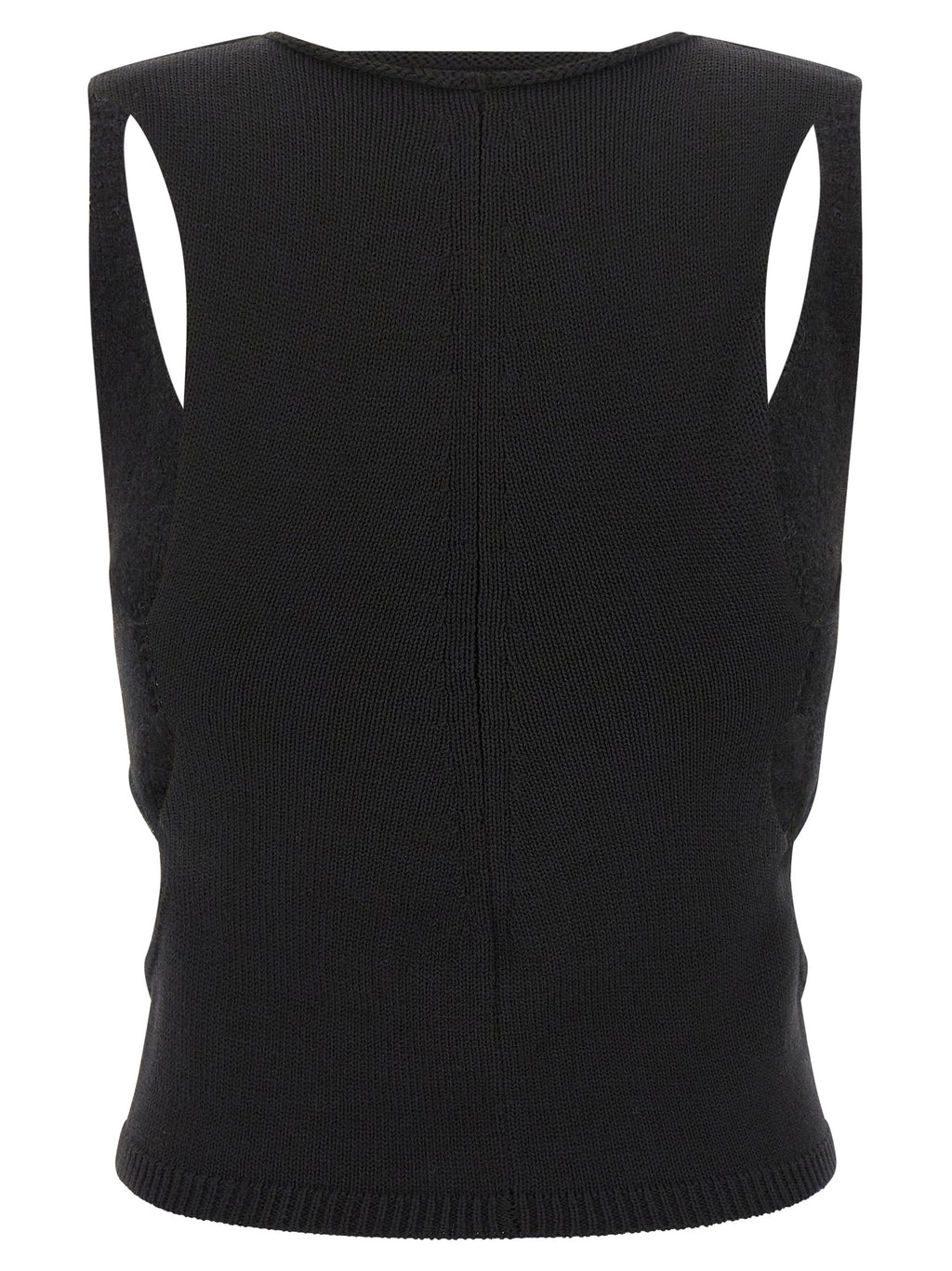 Rick Owens Black Wool Tank Tops