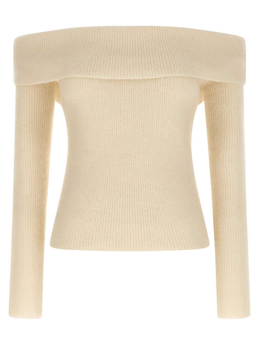 Rick Owens White Wool Cardigan