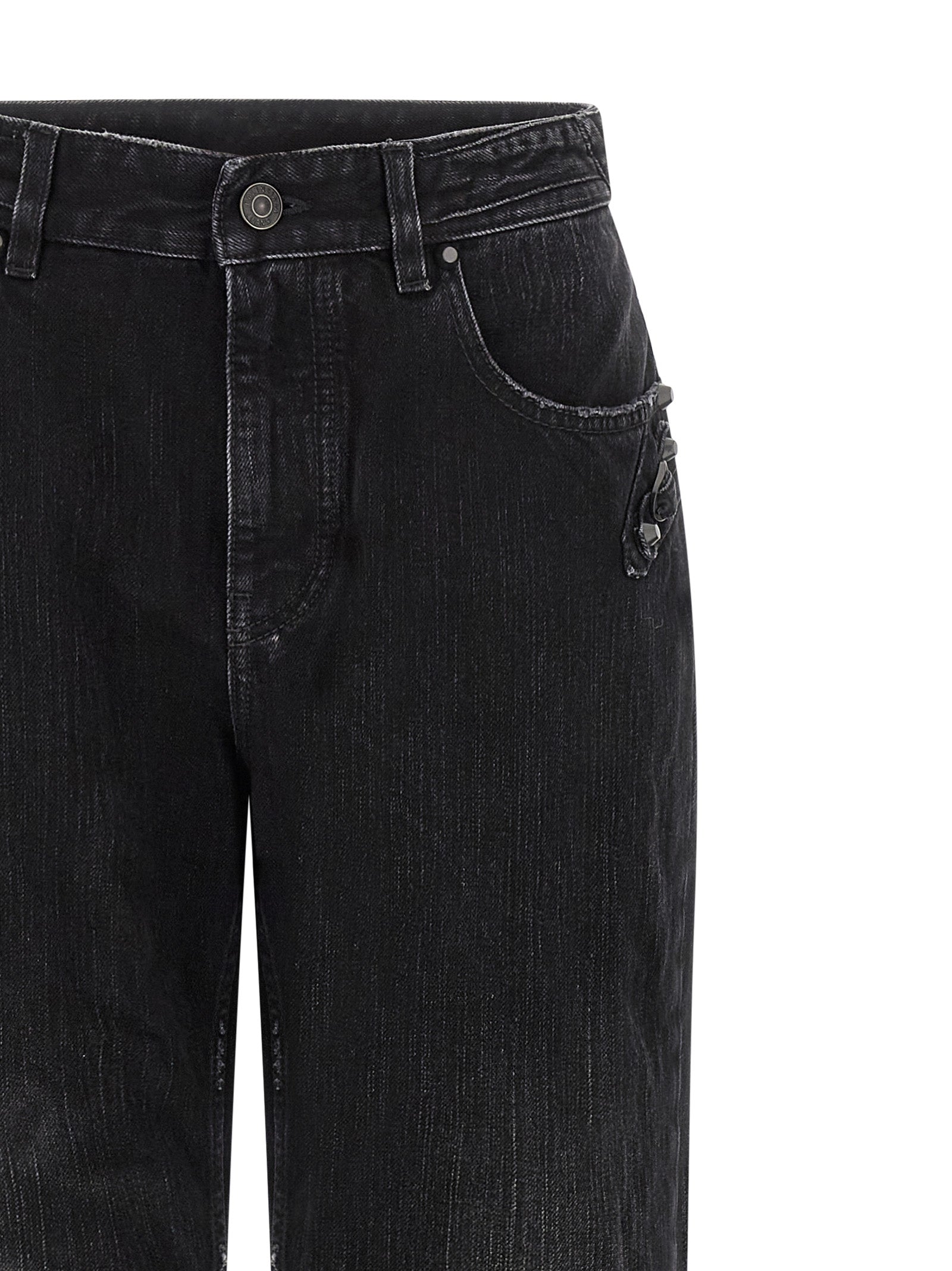 Balenciaga svarte jeans med rette ben i bomull