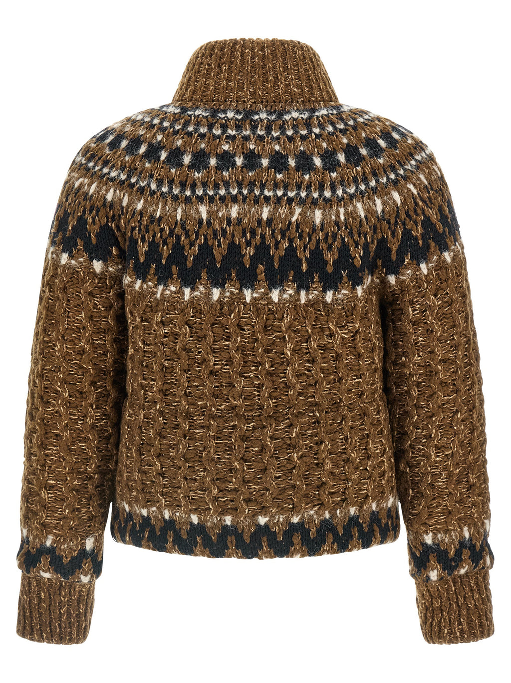 Moncler Grenoble Brown Wool Full-Length Jacket