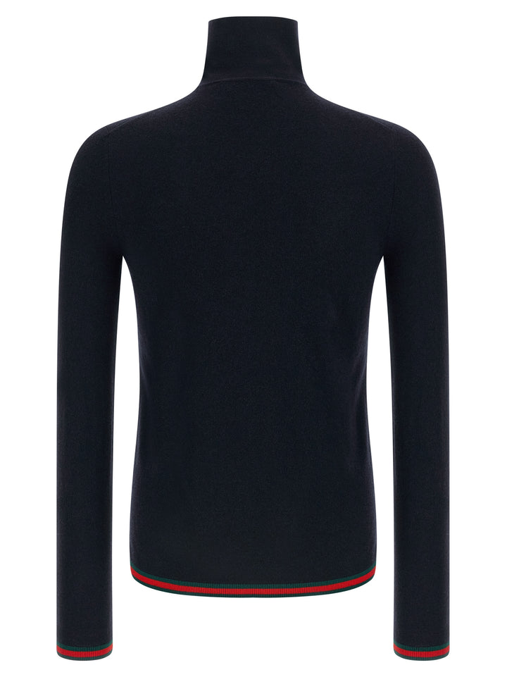 Gucci blå cardigan i kasjmir