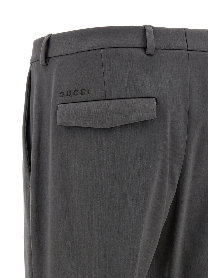 Gucci Grå Ull Dressbukser