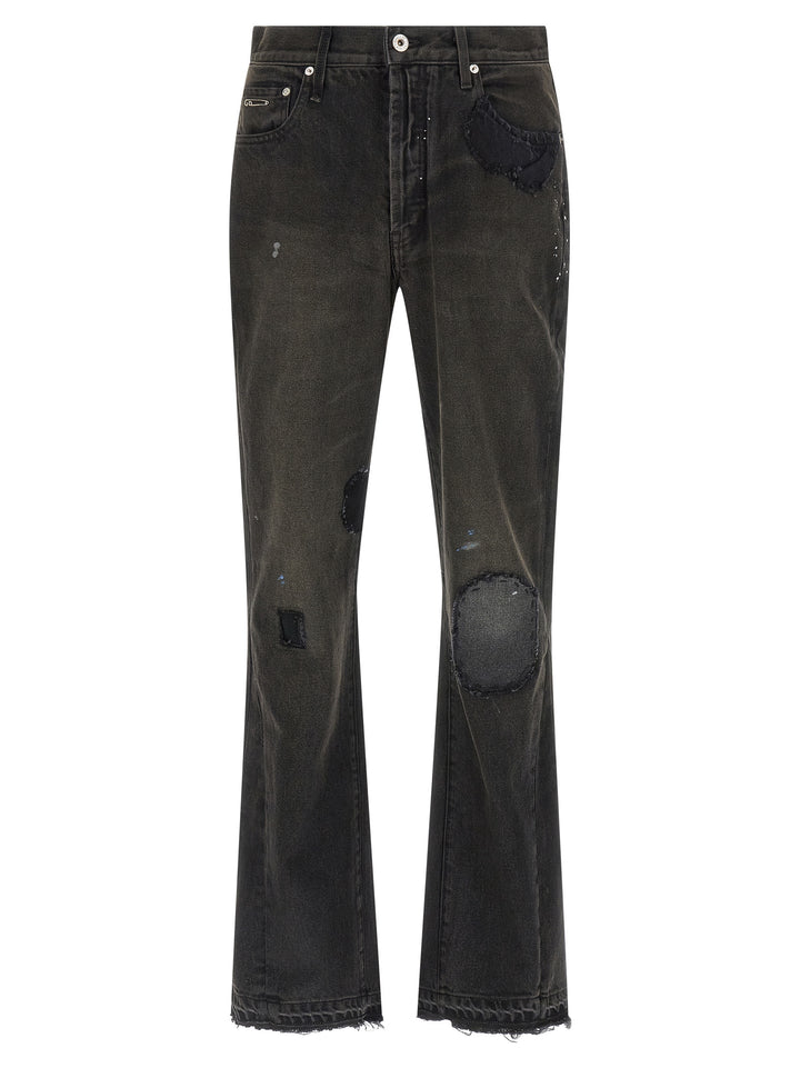 GALLERY DEPT. Svarte flammede jeans i bomull