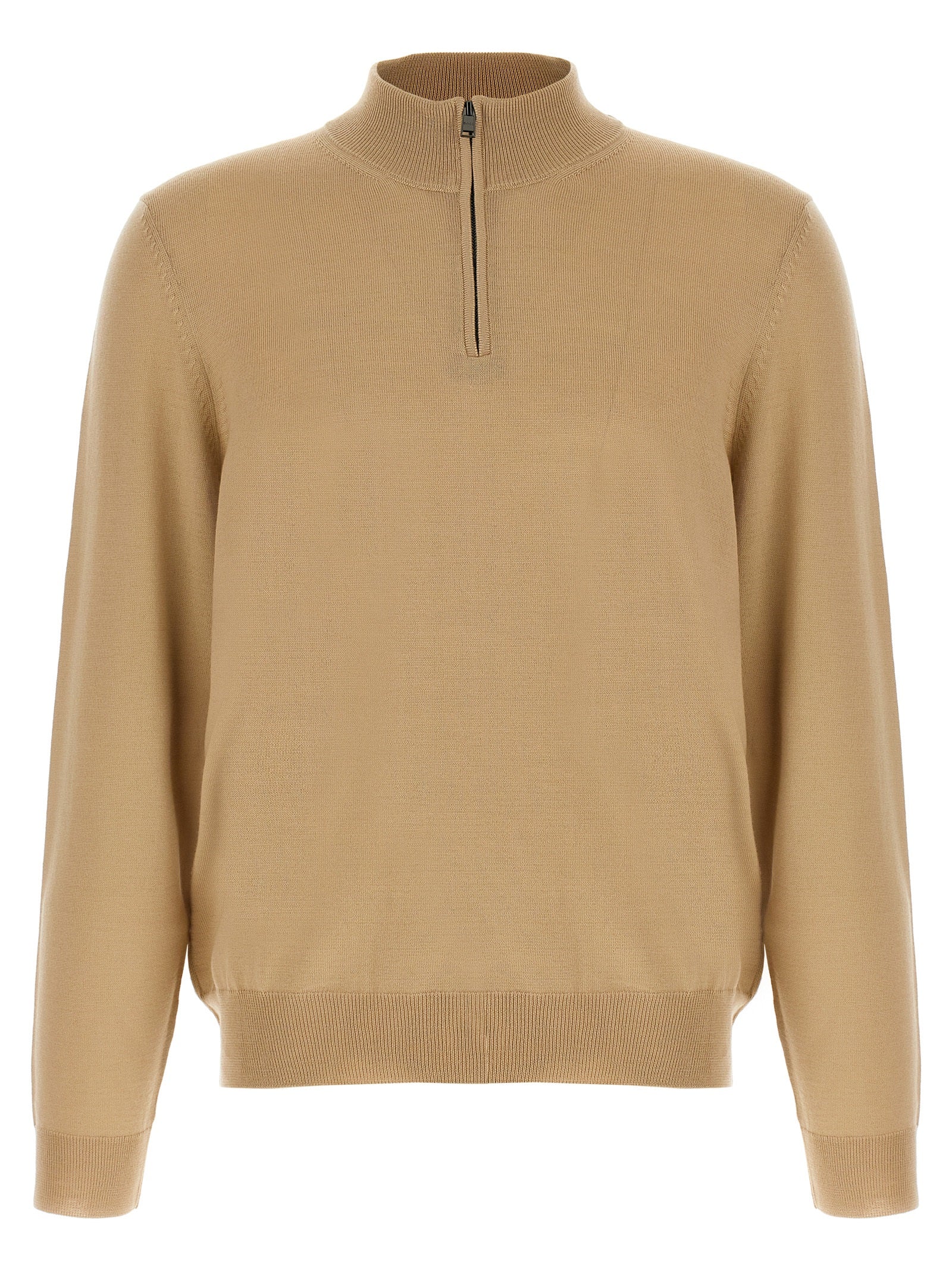Beige Virgin Wool Cardigan