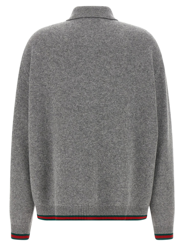 Gucci Grå Ullcardigan