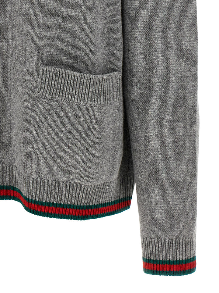 Gucci Grå Ullcardigan
