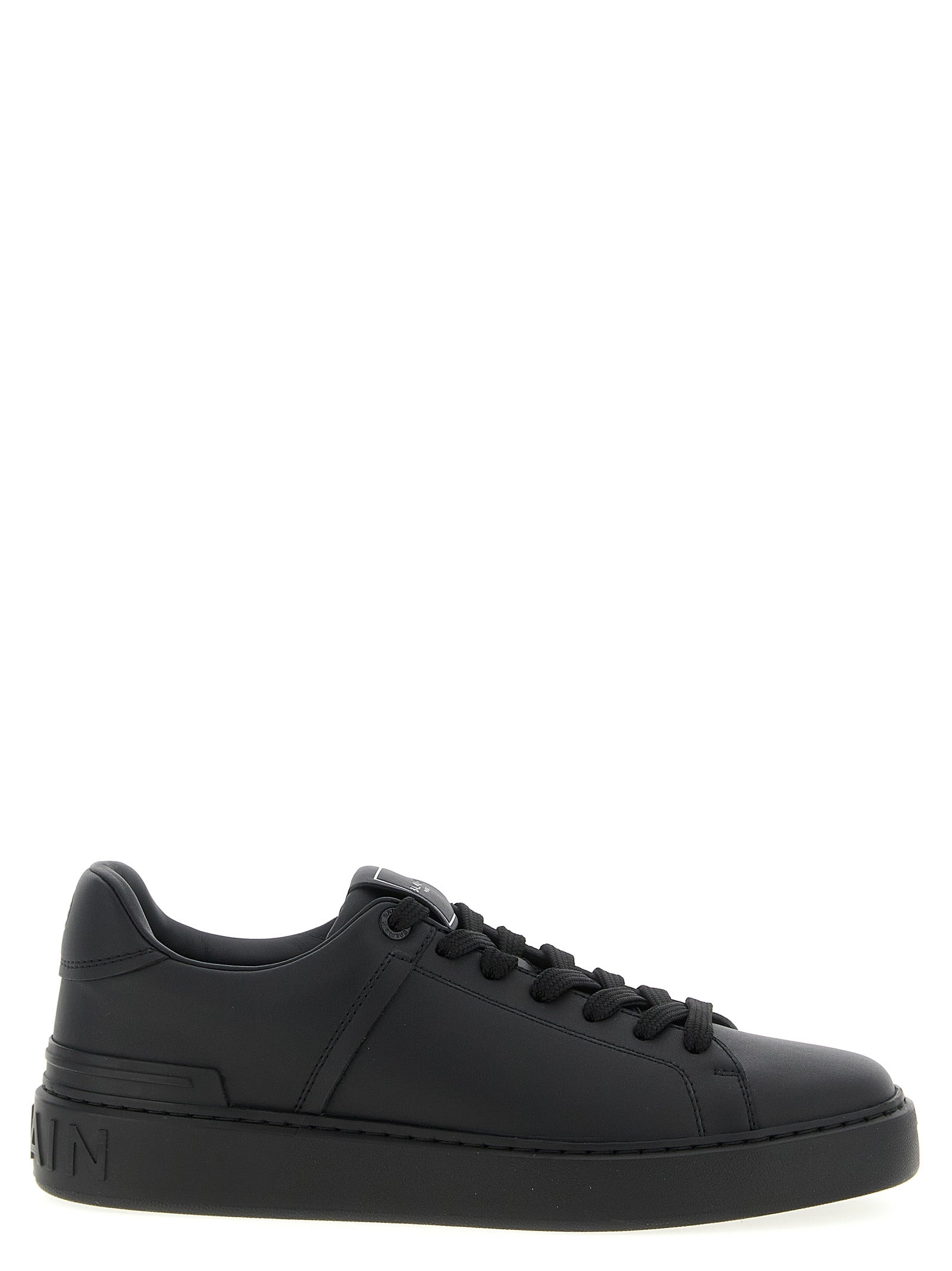Balmain Black Calfskin Low Top Sneakers