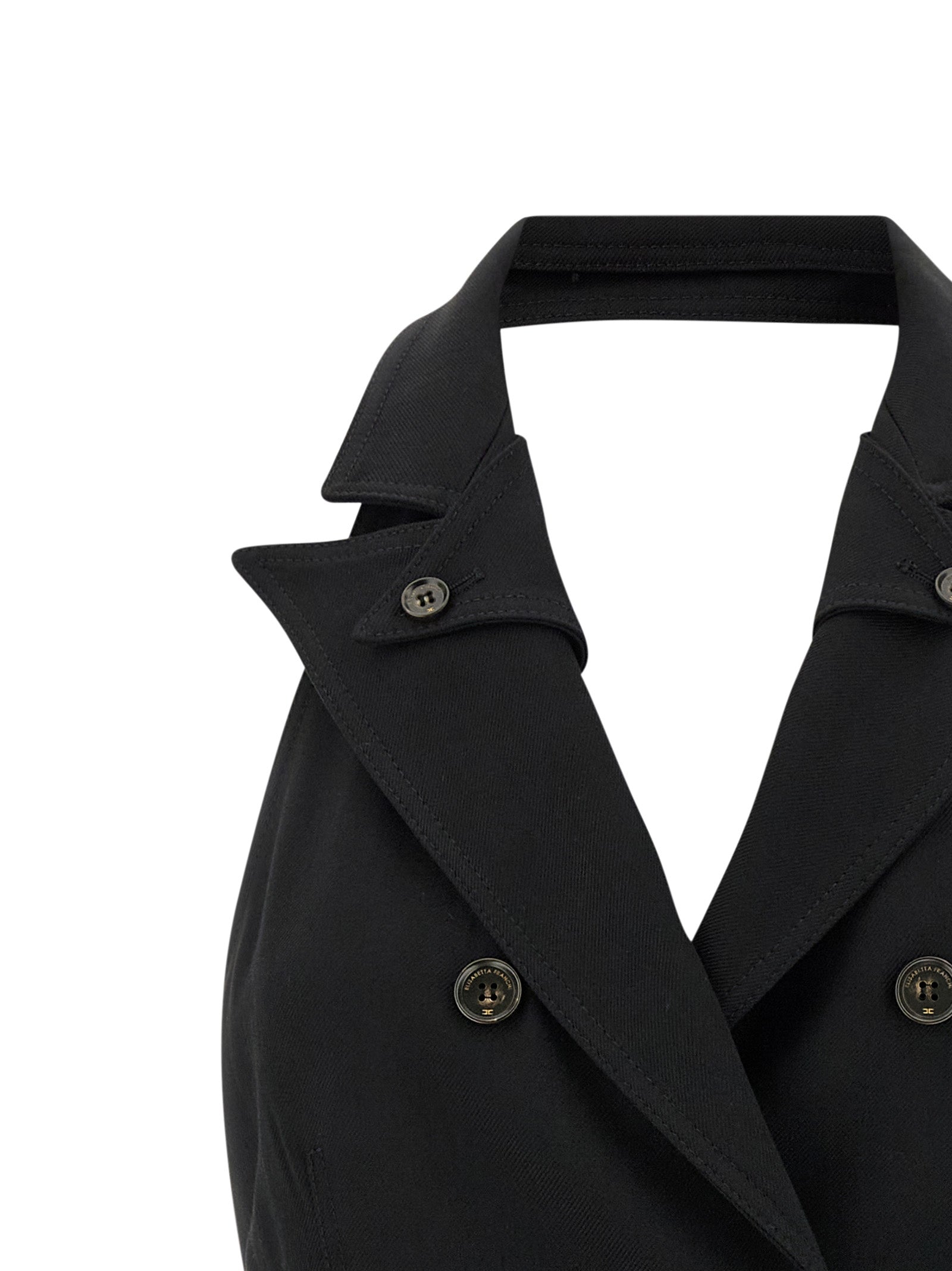 Black Viscose Short Dress