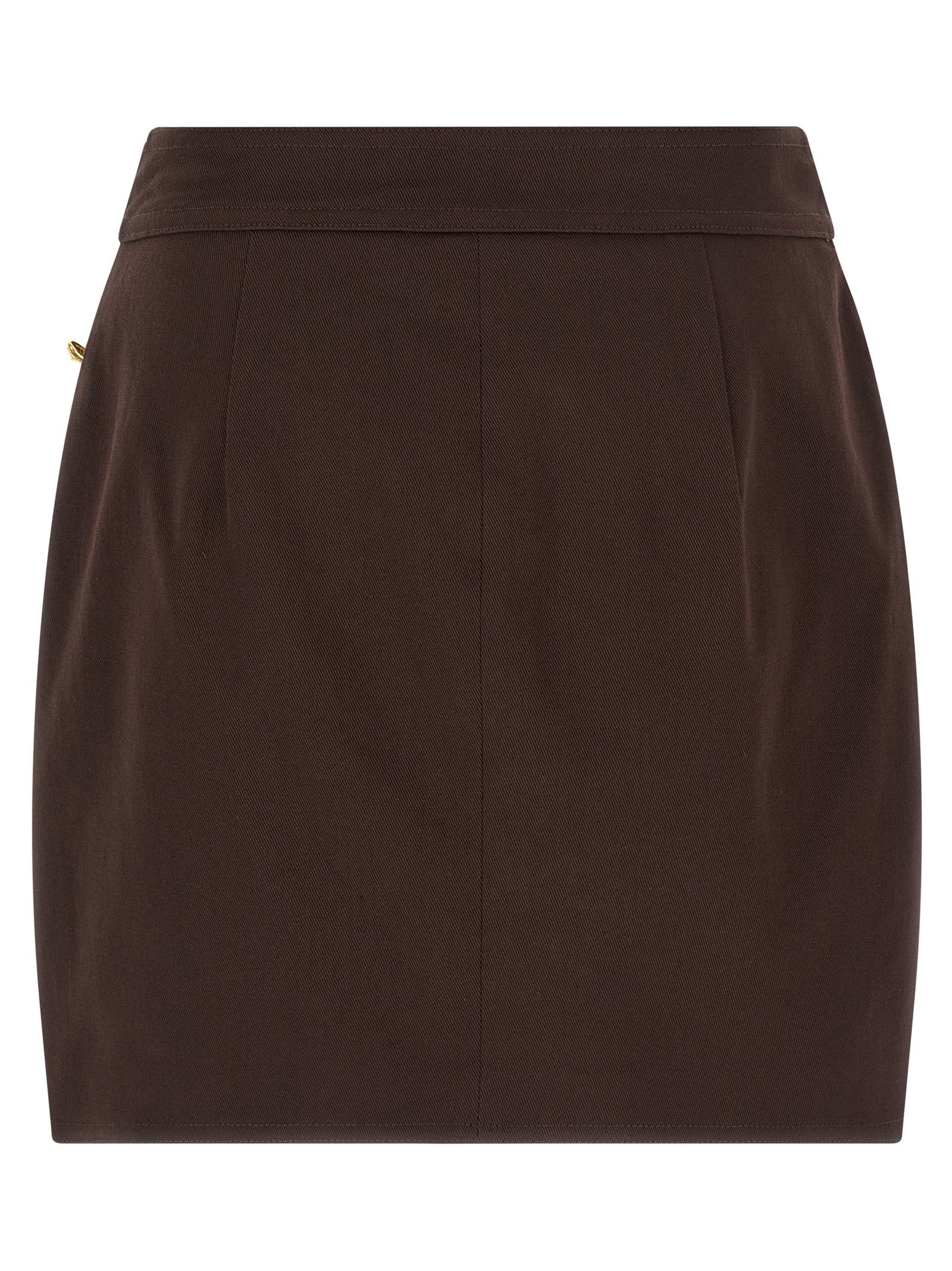 Brown Cotton Long Skirt