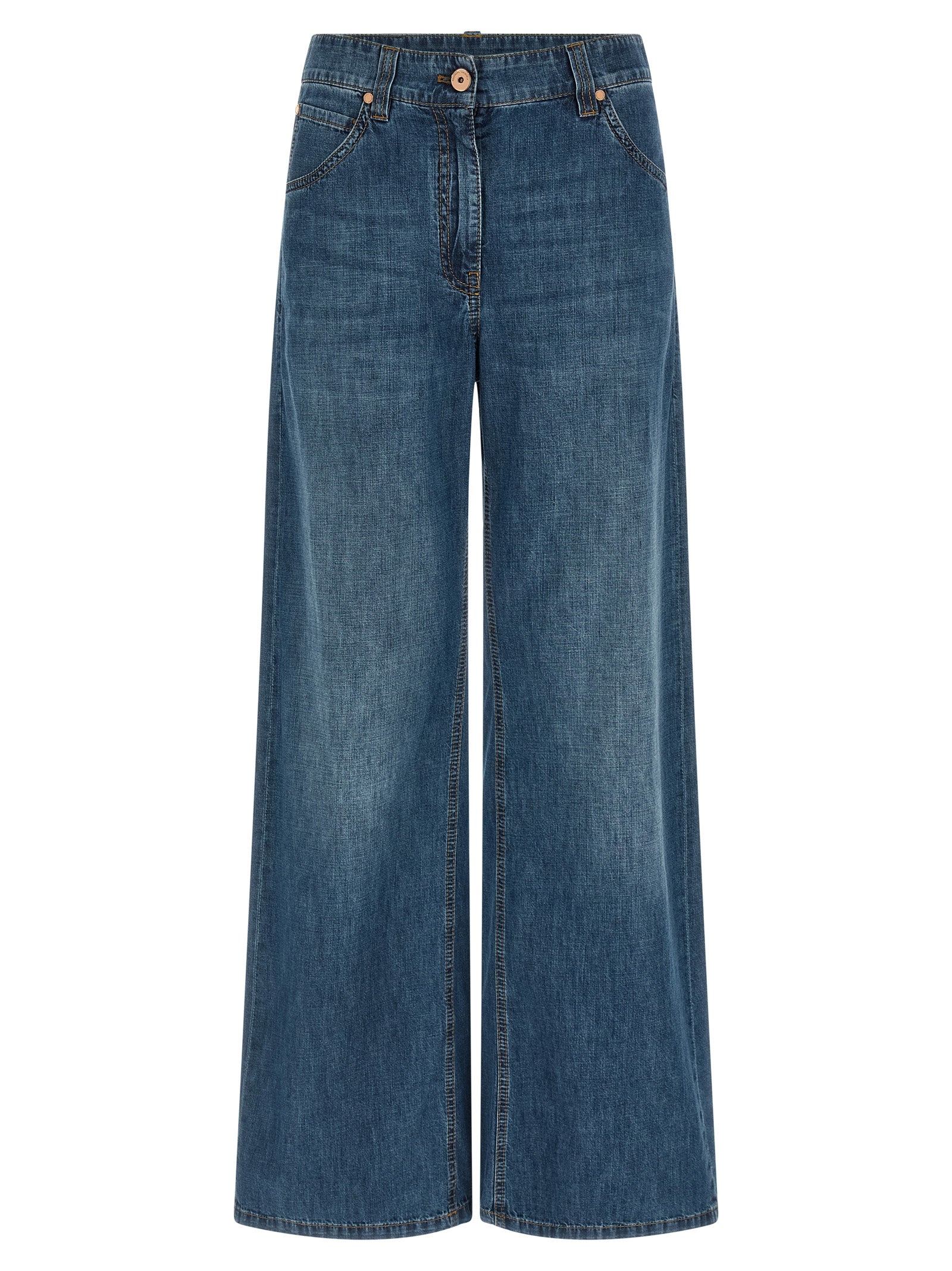 Blue Cotton Relaxed Fit Jeans
