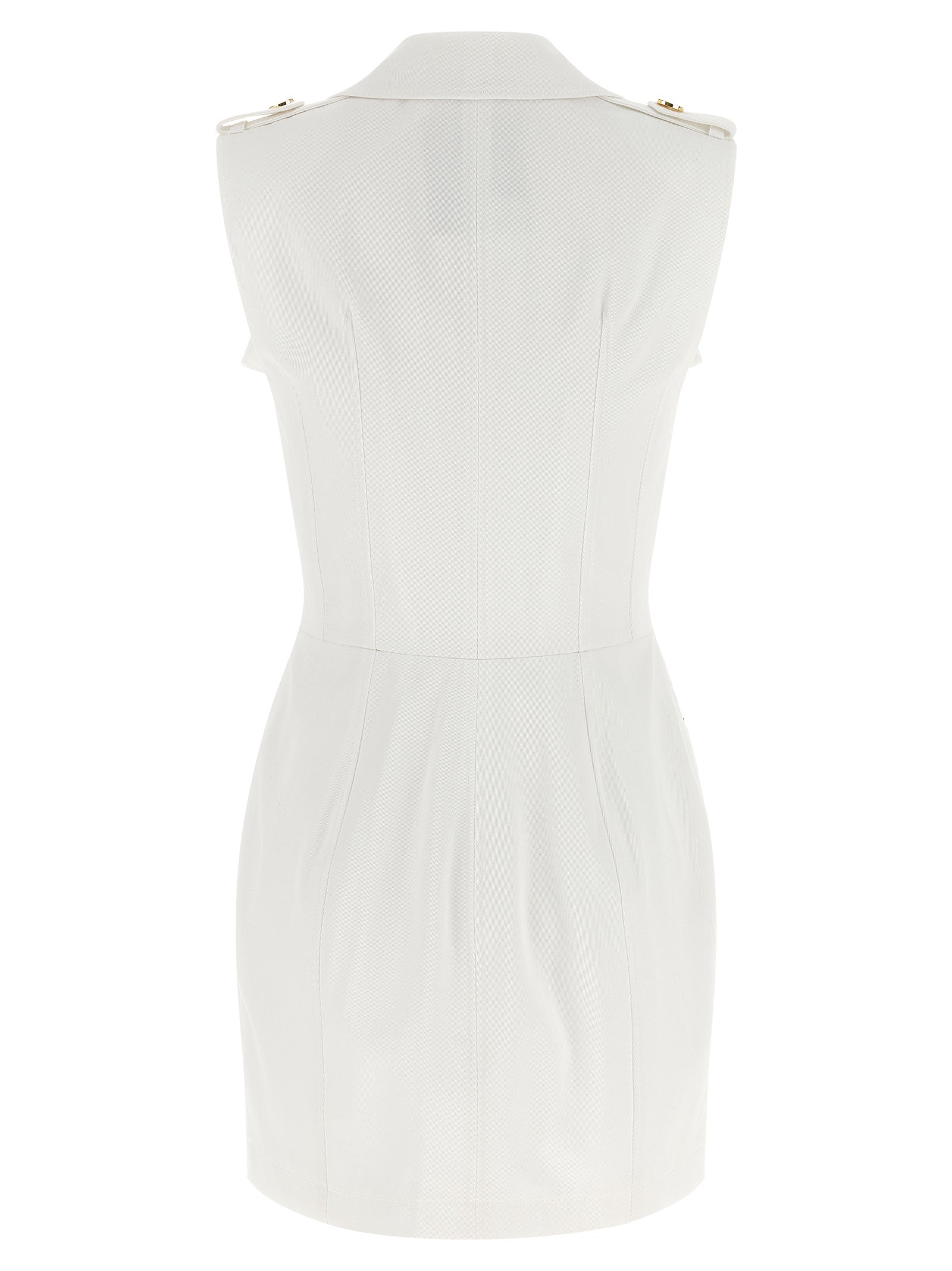 White Cotton Short Dress