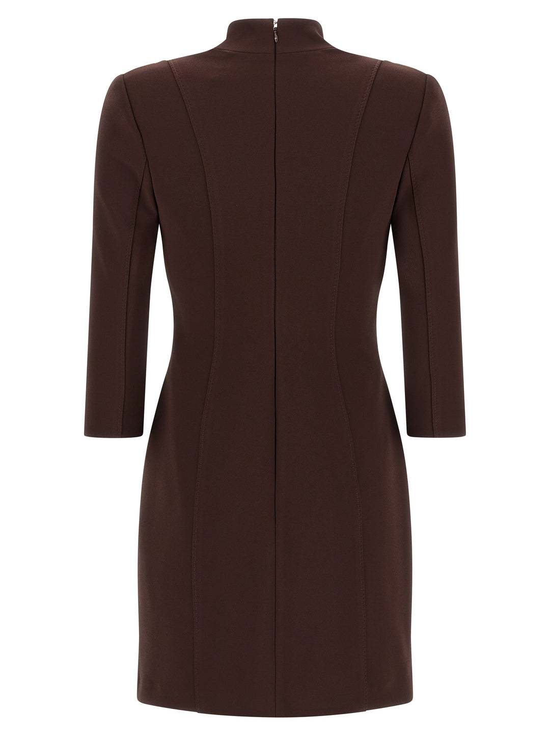 Elisabetta Franchi Brun Polyester Kort Kjole