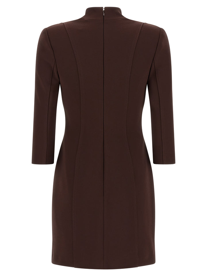 Elisabetta Franchi Brun Polyester Kort Kjole
