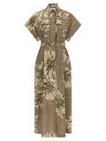 Brunello Cucinelli Bicolor Cotton Long Dress