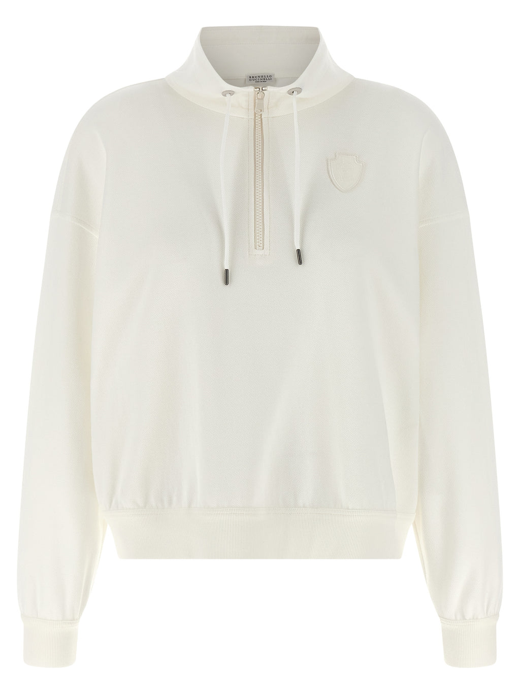 Brunello Cucinelli White Cotton Sweatshirt