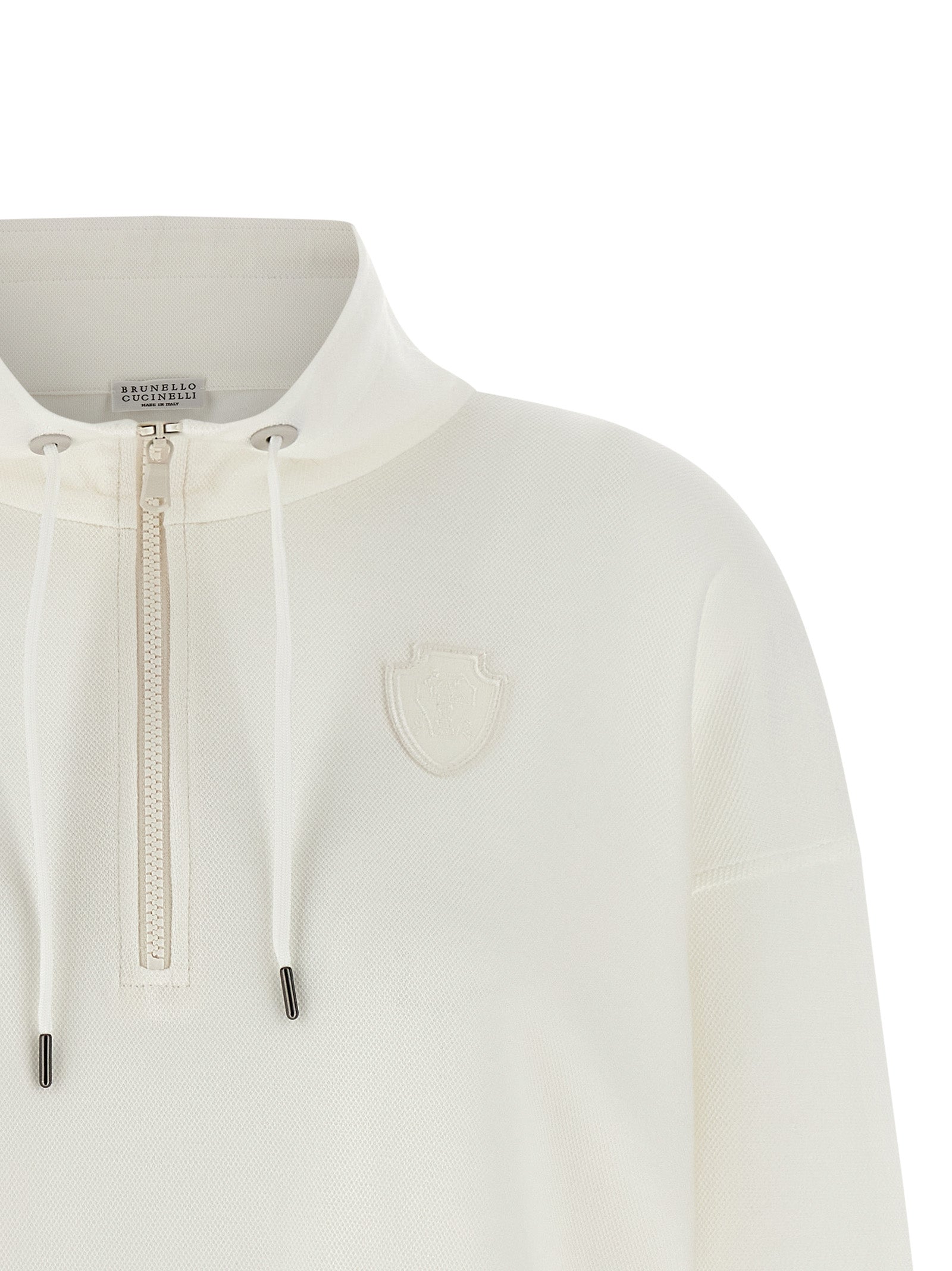 Brunello Cucinelli White Cotton Sweatshirt
