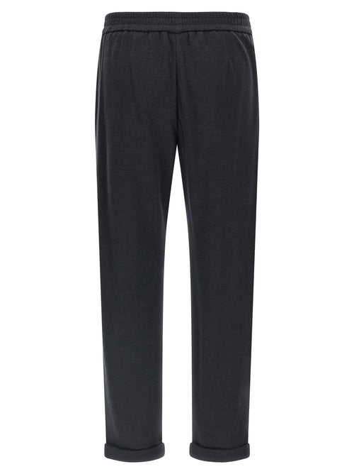 Brunello Cucinelli Gray Cotton Joggers (Workout Pants)