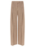 Brunello Cucinelli Multicolor Linen Flared Pants