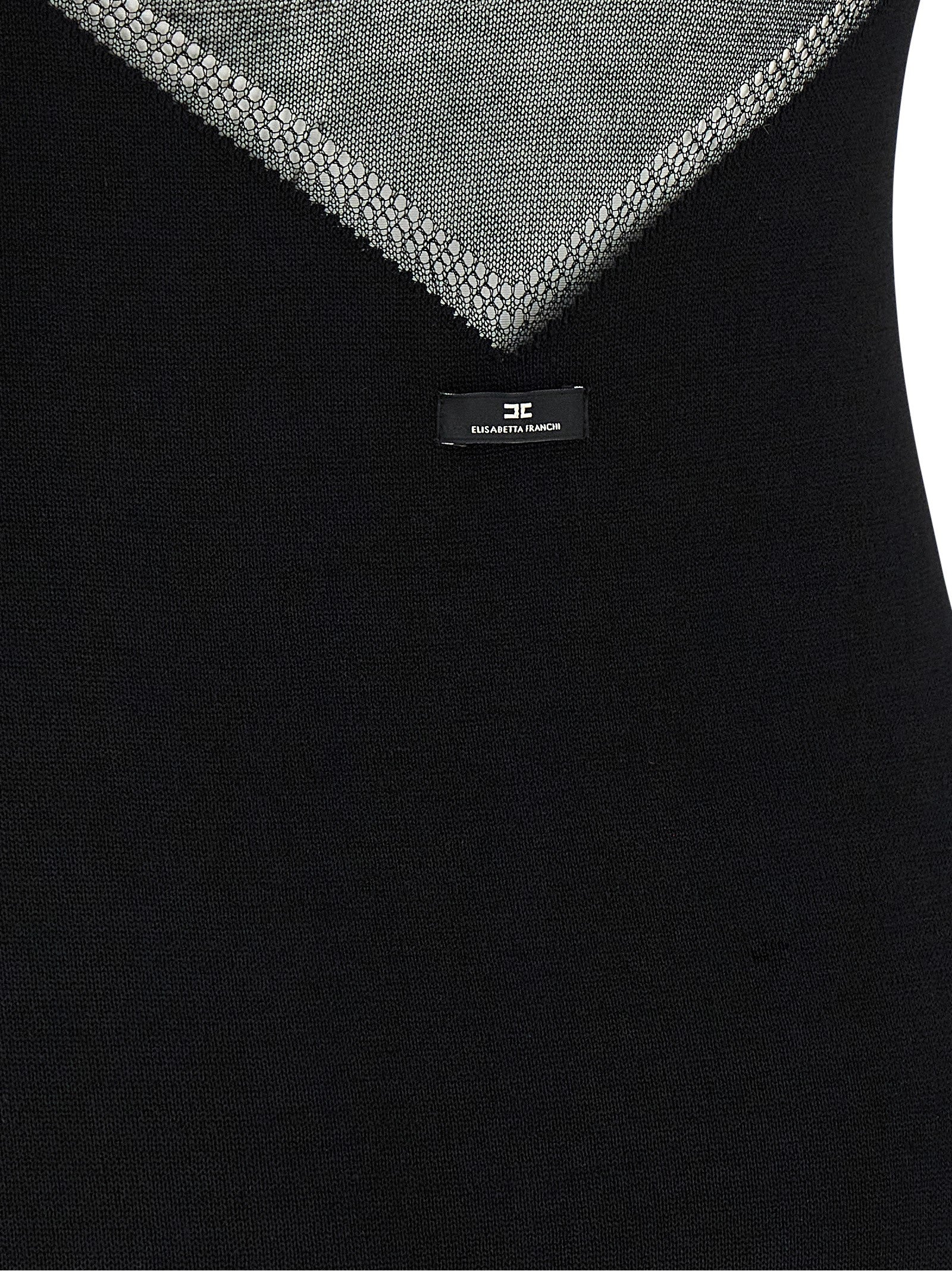 Black Viscose Short Dress