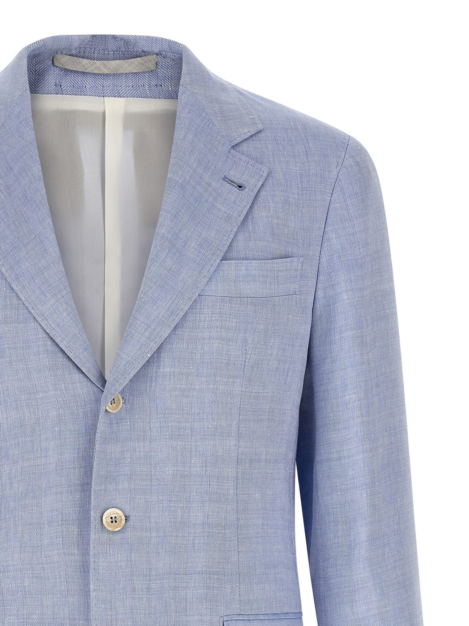 Blue Linen Blazer
