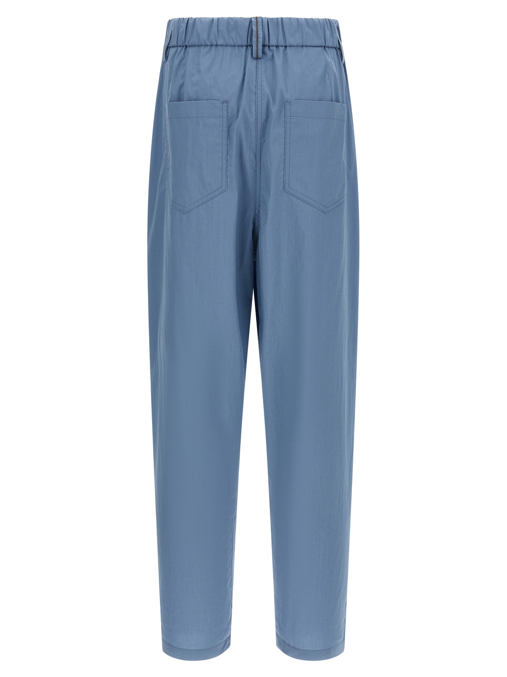 Brunello Cucinelli Blue Cotton Casual Pants