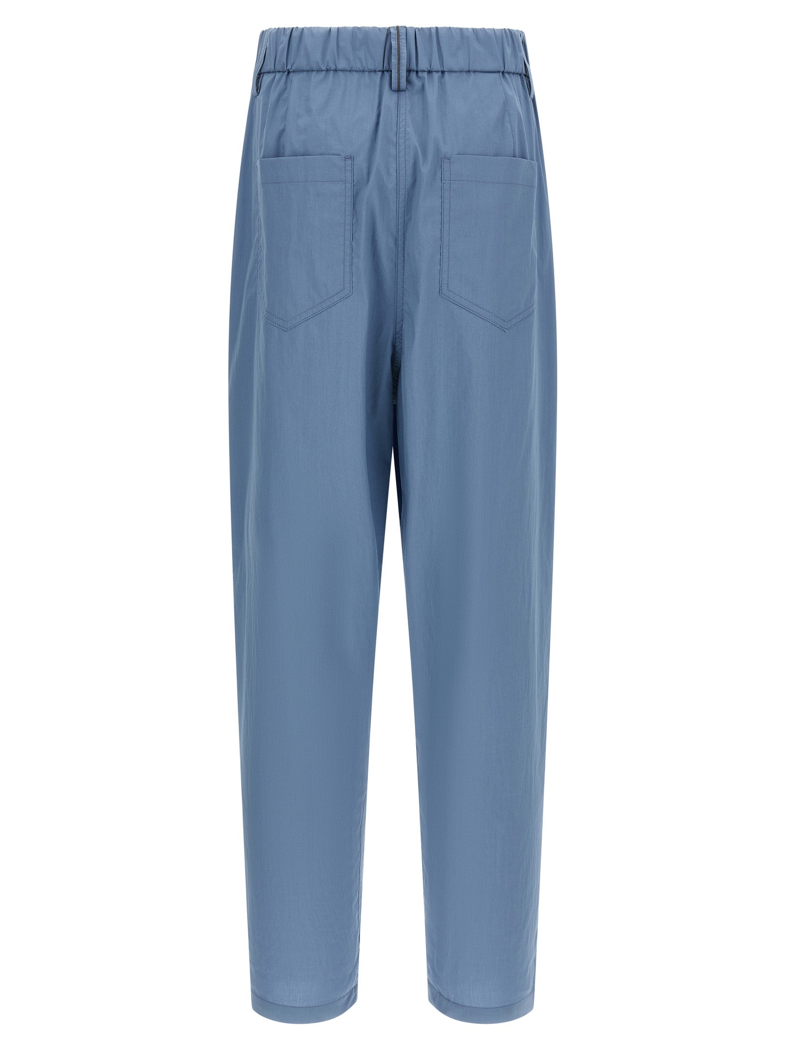 Brunello Cucinelli Blue Cotton Casual Pants