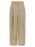 Brunello Cucinelli Beige Linen Casual Pants