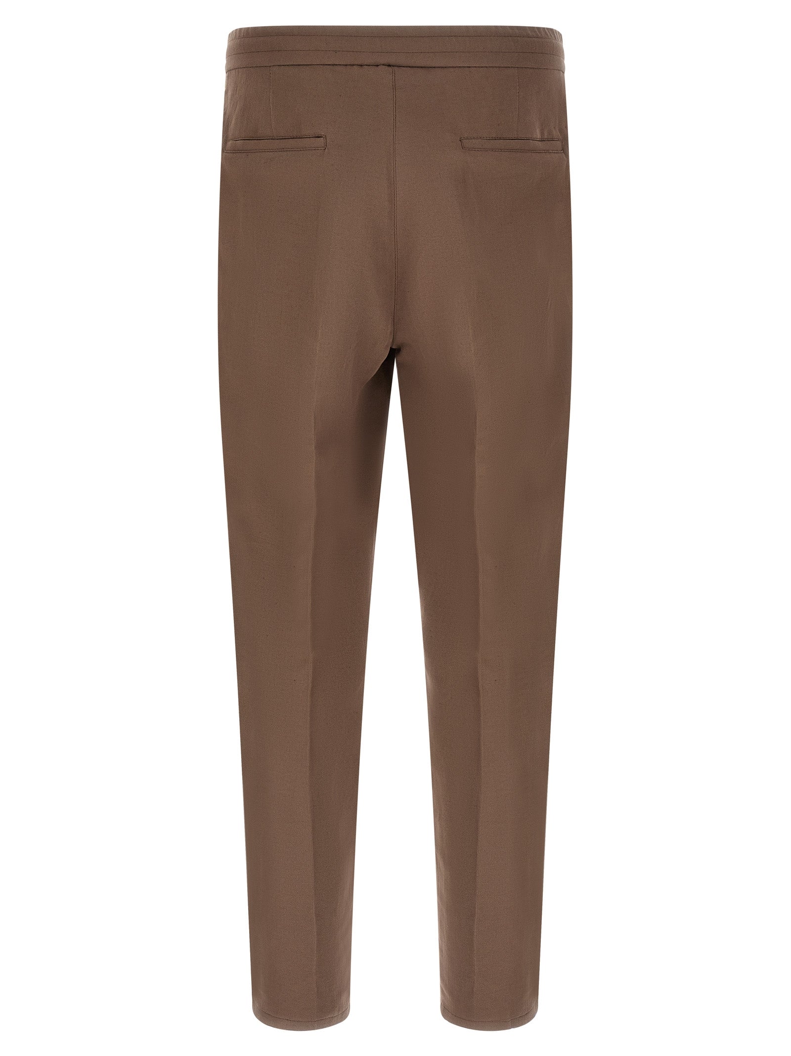 Brown Linen Casual Pants