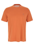 Brunello Cucinelli Orange Cotton T-Shirt