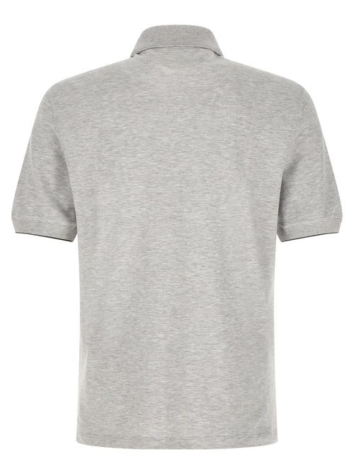 Brunello Cucinelli Gray Cotton Polo Shirt