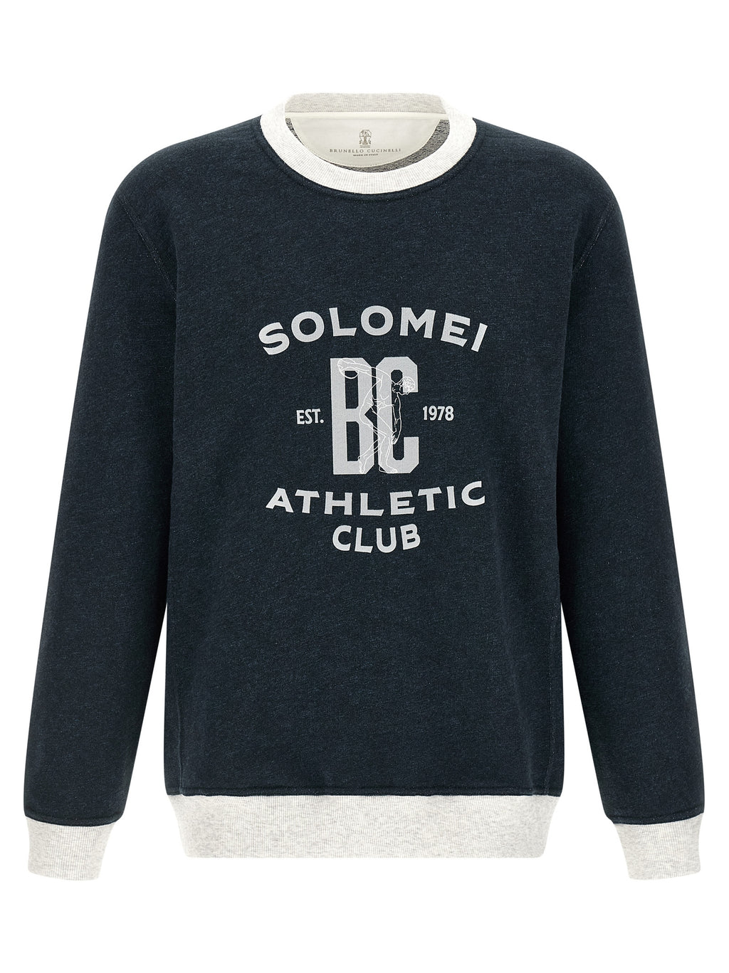 Brunello Cucinelli Blue Cotton Sweatshirt