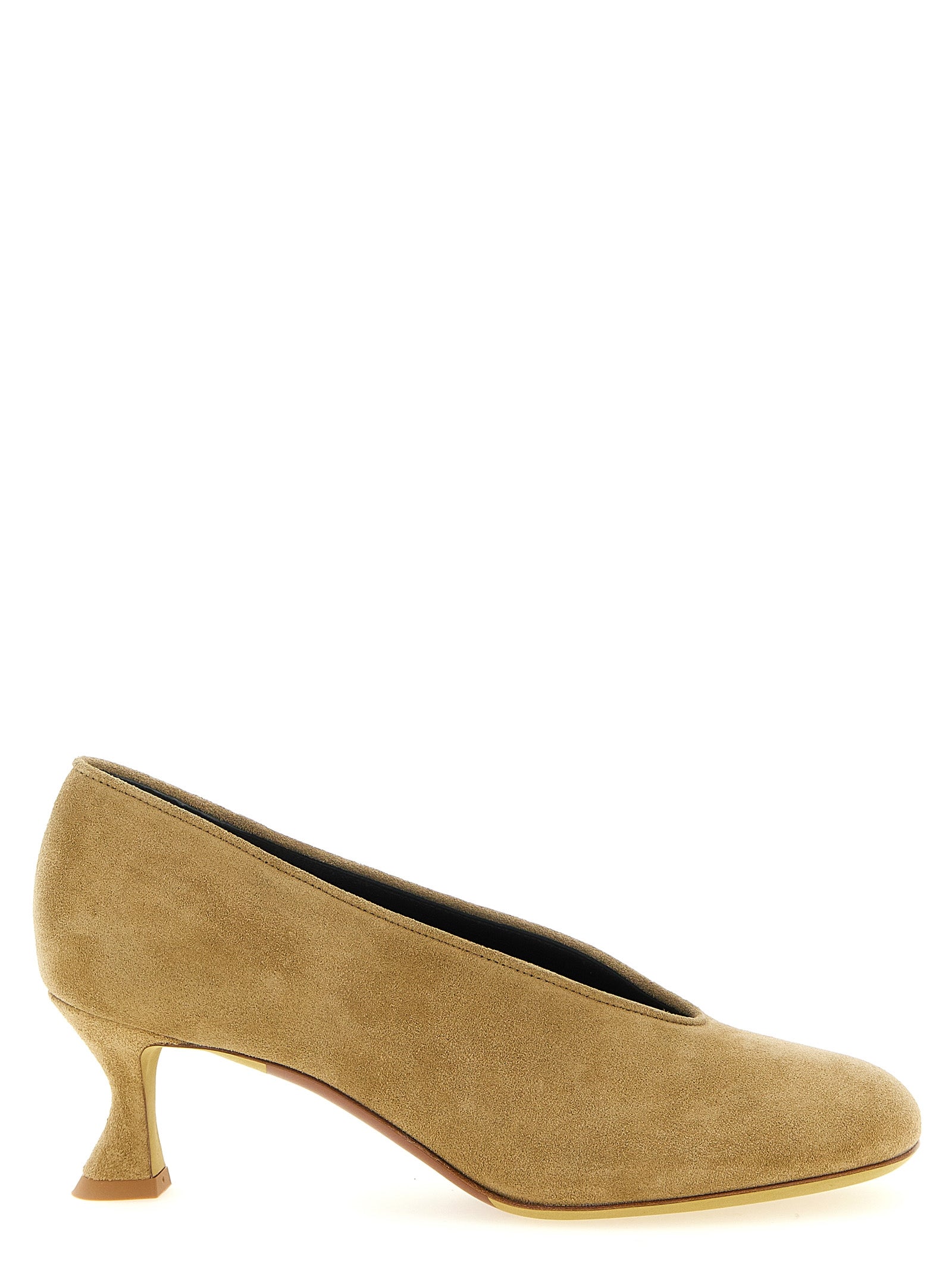 Moschino Beige Kalveskinn Mellomhøye Hælpumps