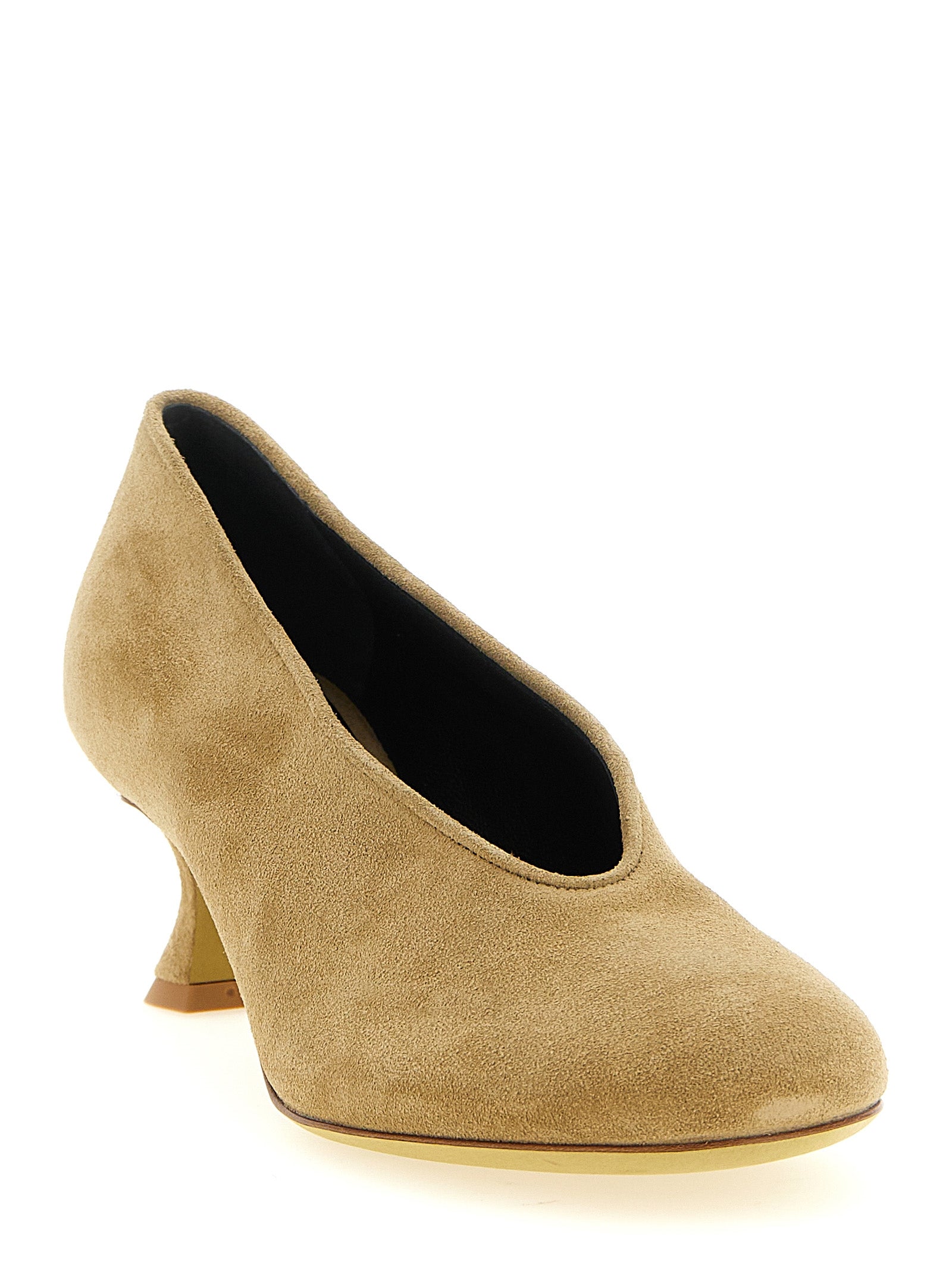 Moschino Beige Kalveskinn Mellomhøye Hælpumps
