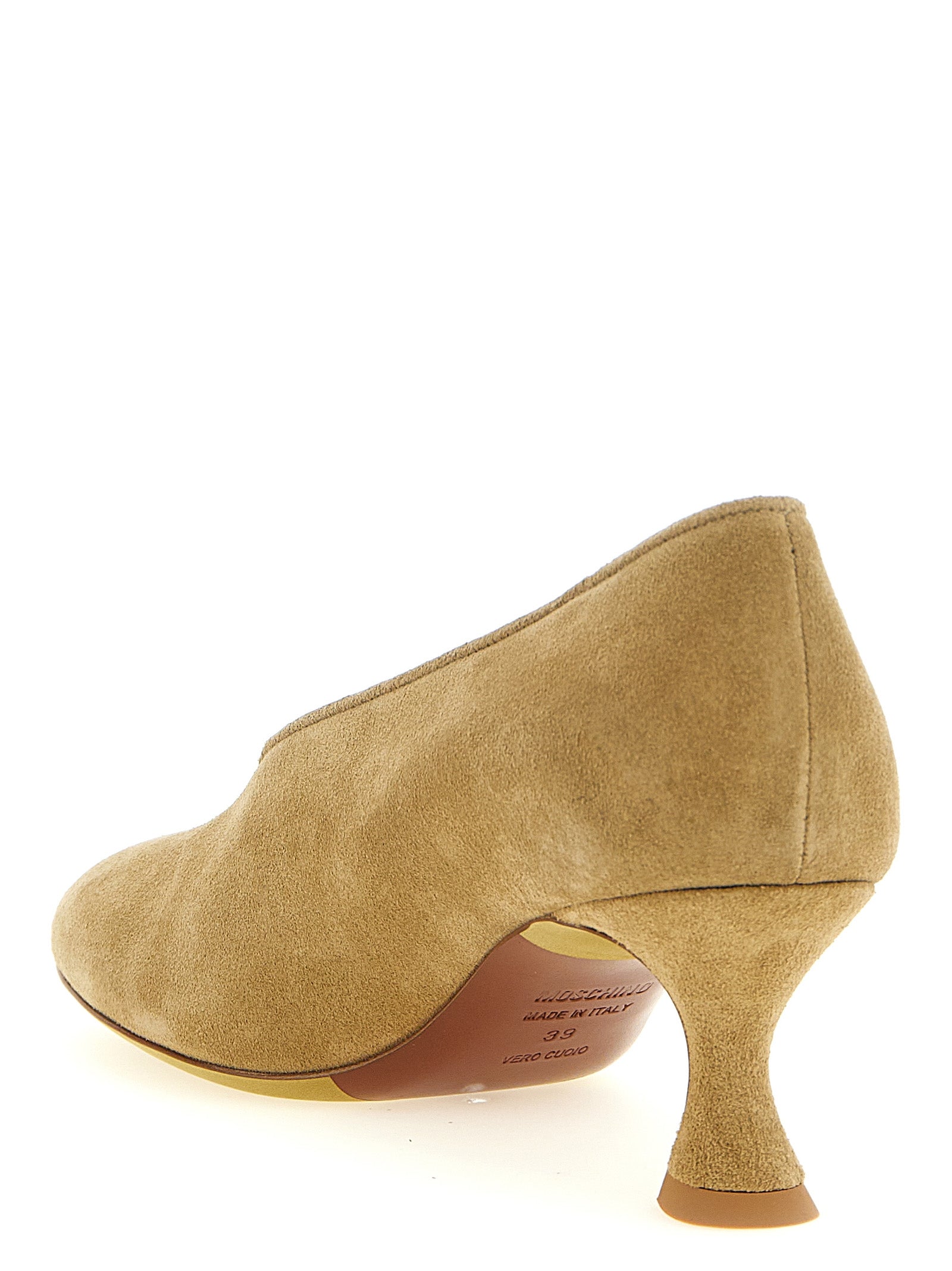 Moschino Beige Kalveskinn Mellomhøye Hælpumps