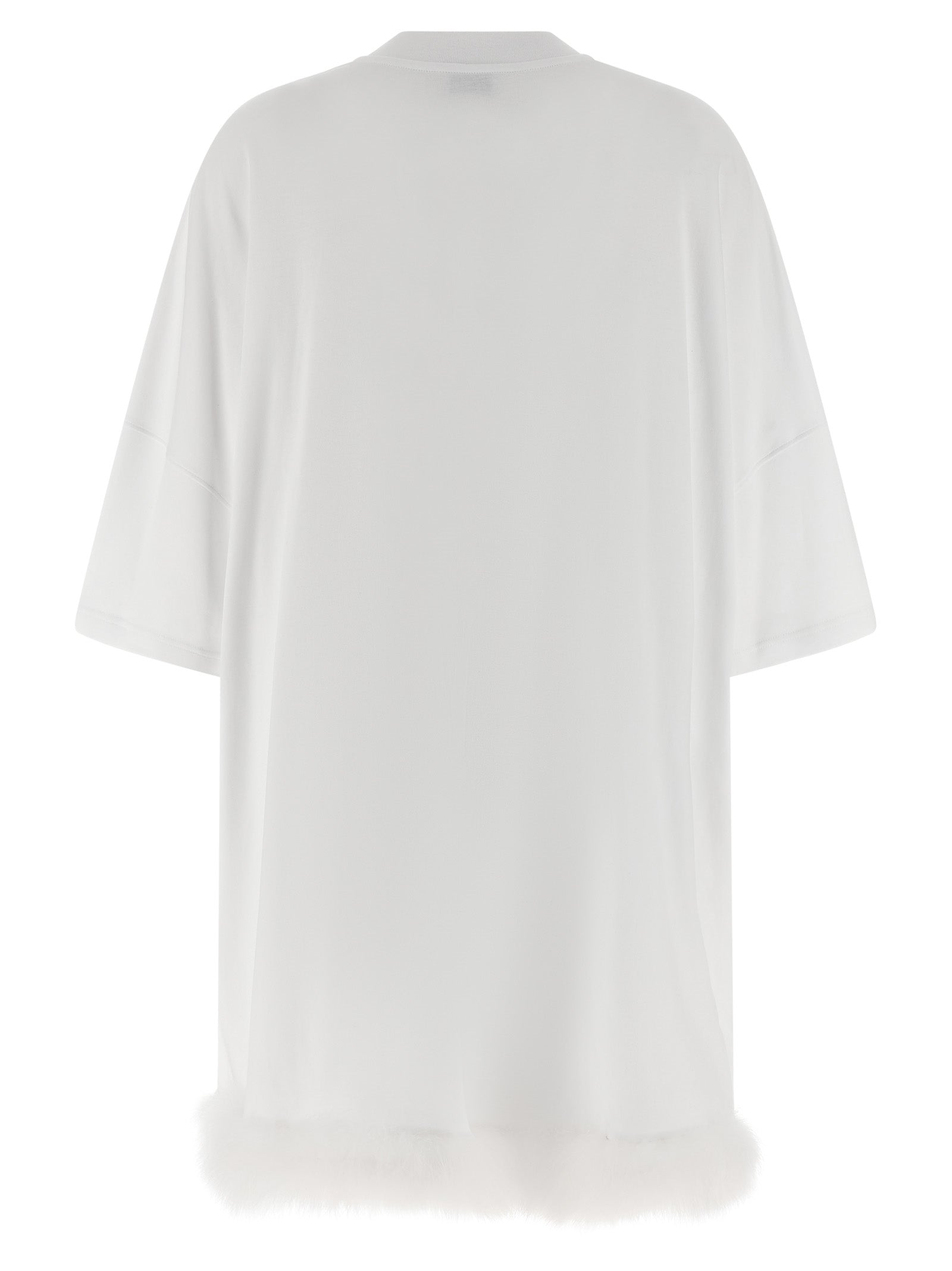 White Cotton Short Dress