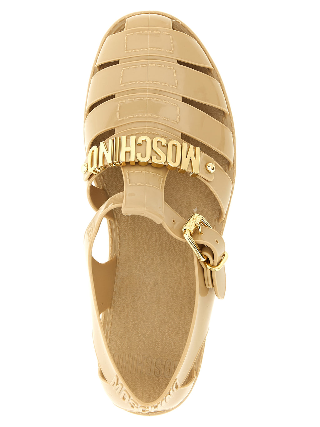 Moschino Beige Pvc Flat Sandals
