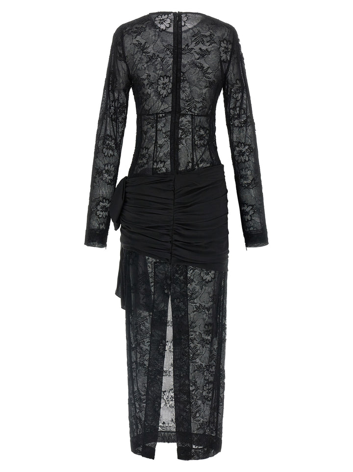 Black Viscose Long Dress