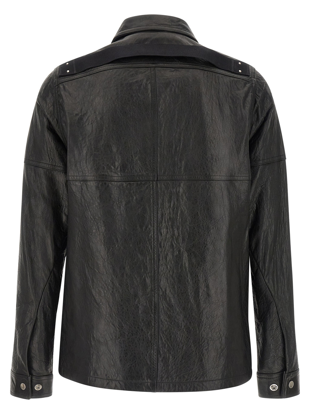 Rick Owens Black Lamb Leather Leather Jacket