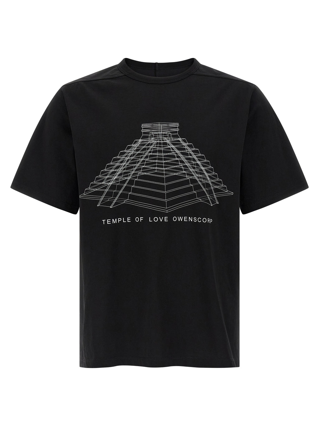 Rick Owens Black Cotton T-Shirt