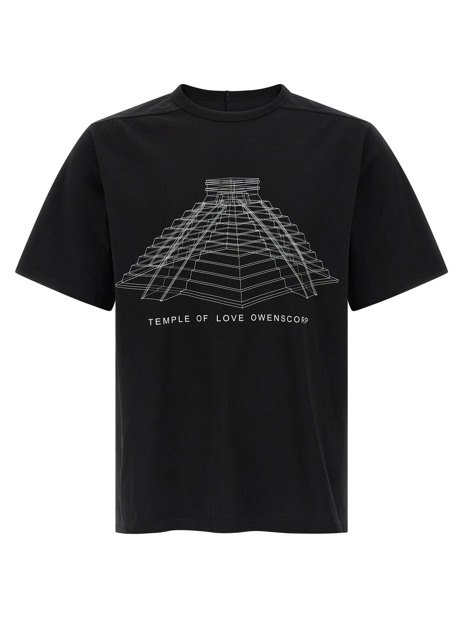 Rick Owens Black Cotton T-Shirt