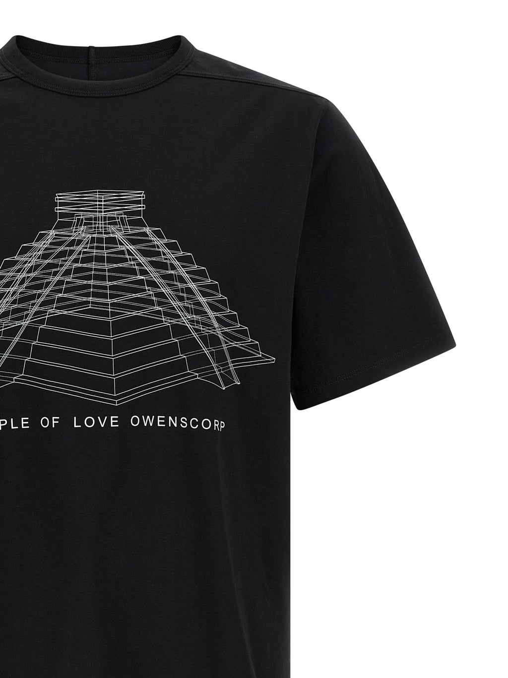 Rick Owens Black Cotton T-Shirt