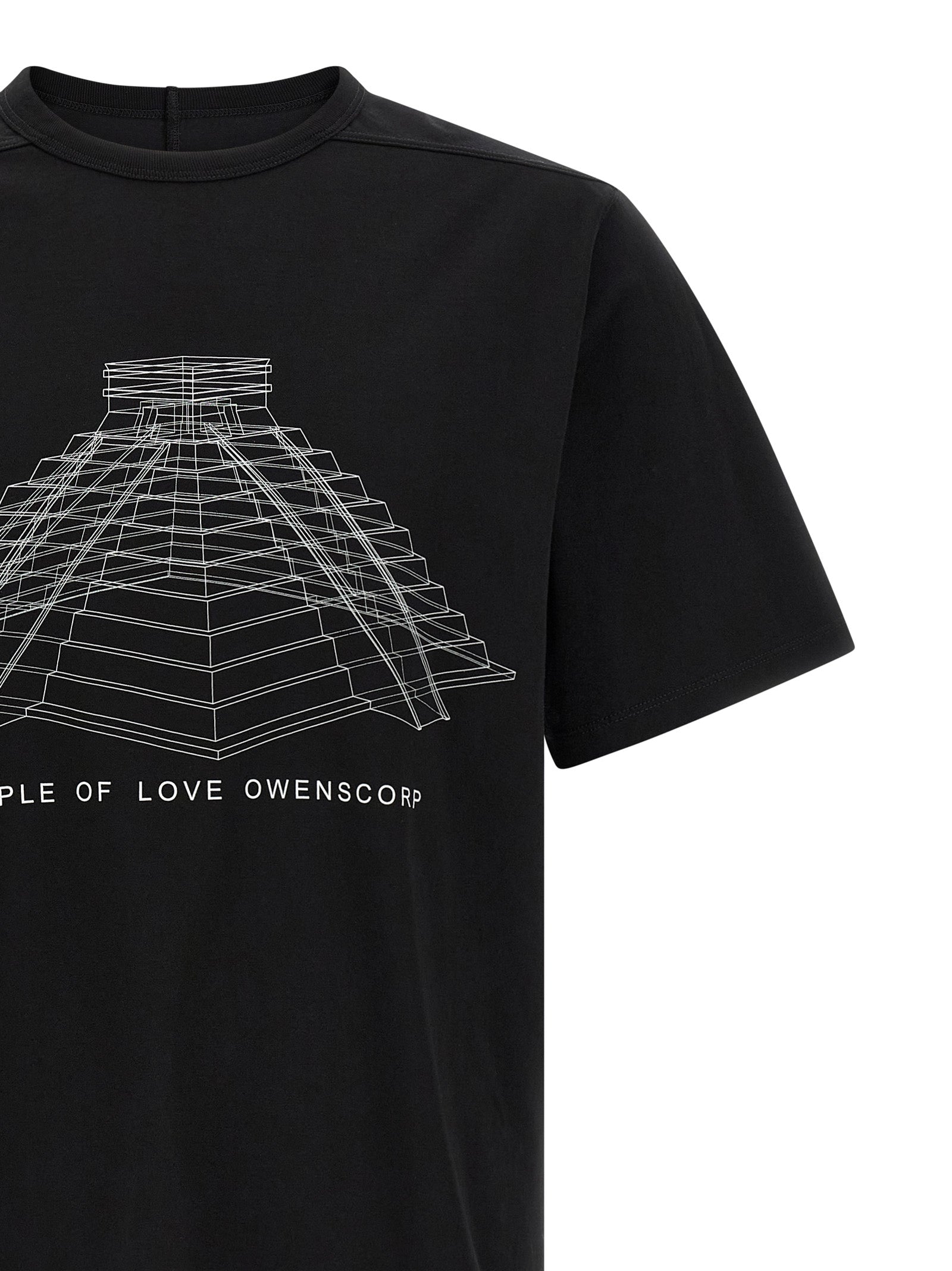 Rick Owens Black Cotton T-Shirt