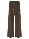 Rick Owens Brown Cotton Cargo Pants