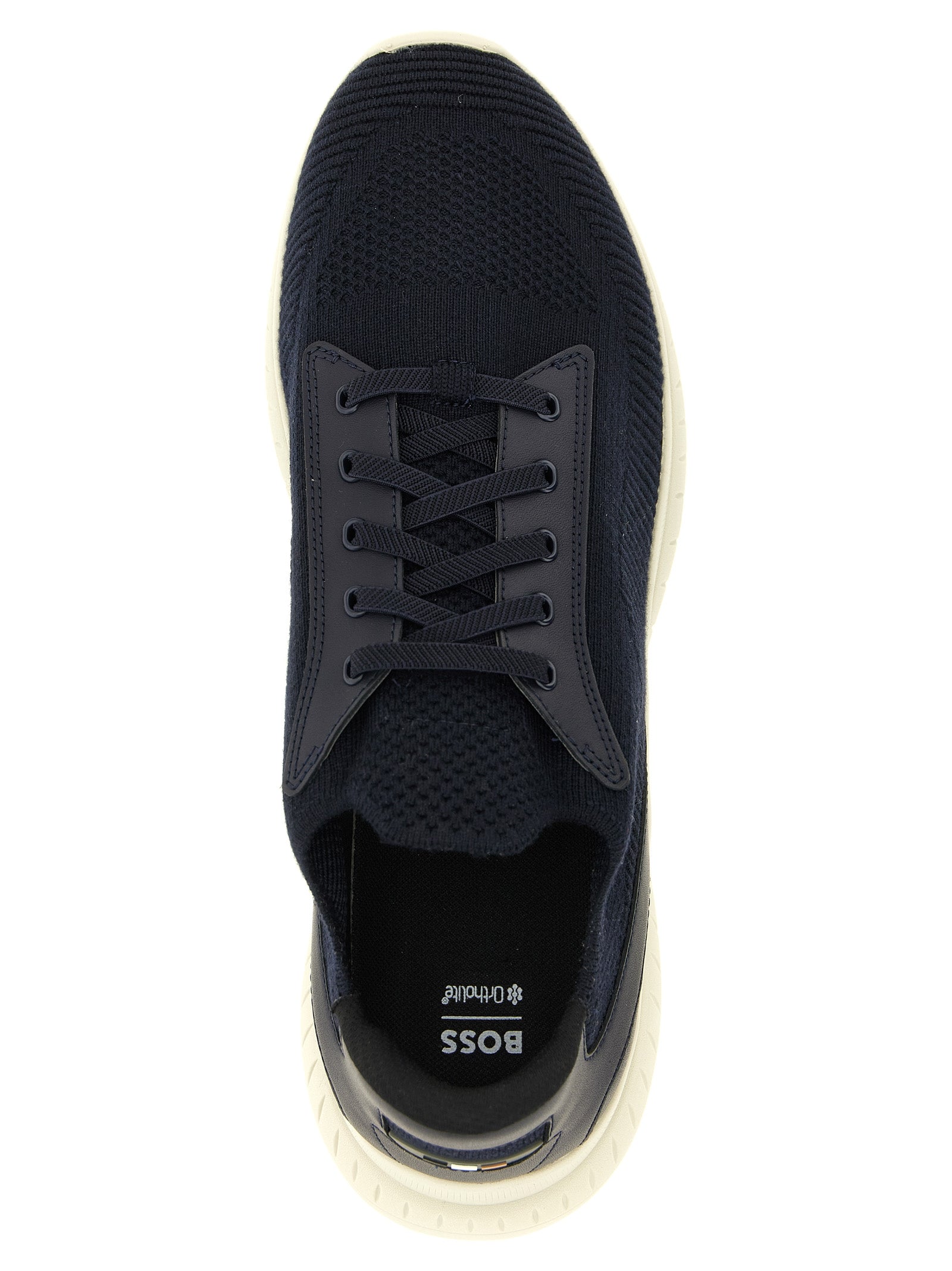 Blue Cowhide Athletic Sneakers