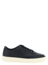 Hugo Boss Blue Cowhide Low Top Sneakers