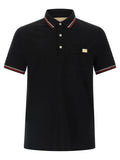 Valentino Garavani Black Cotton Polo Shirt