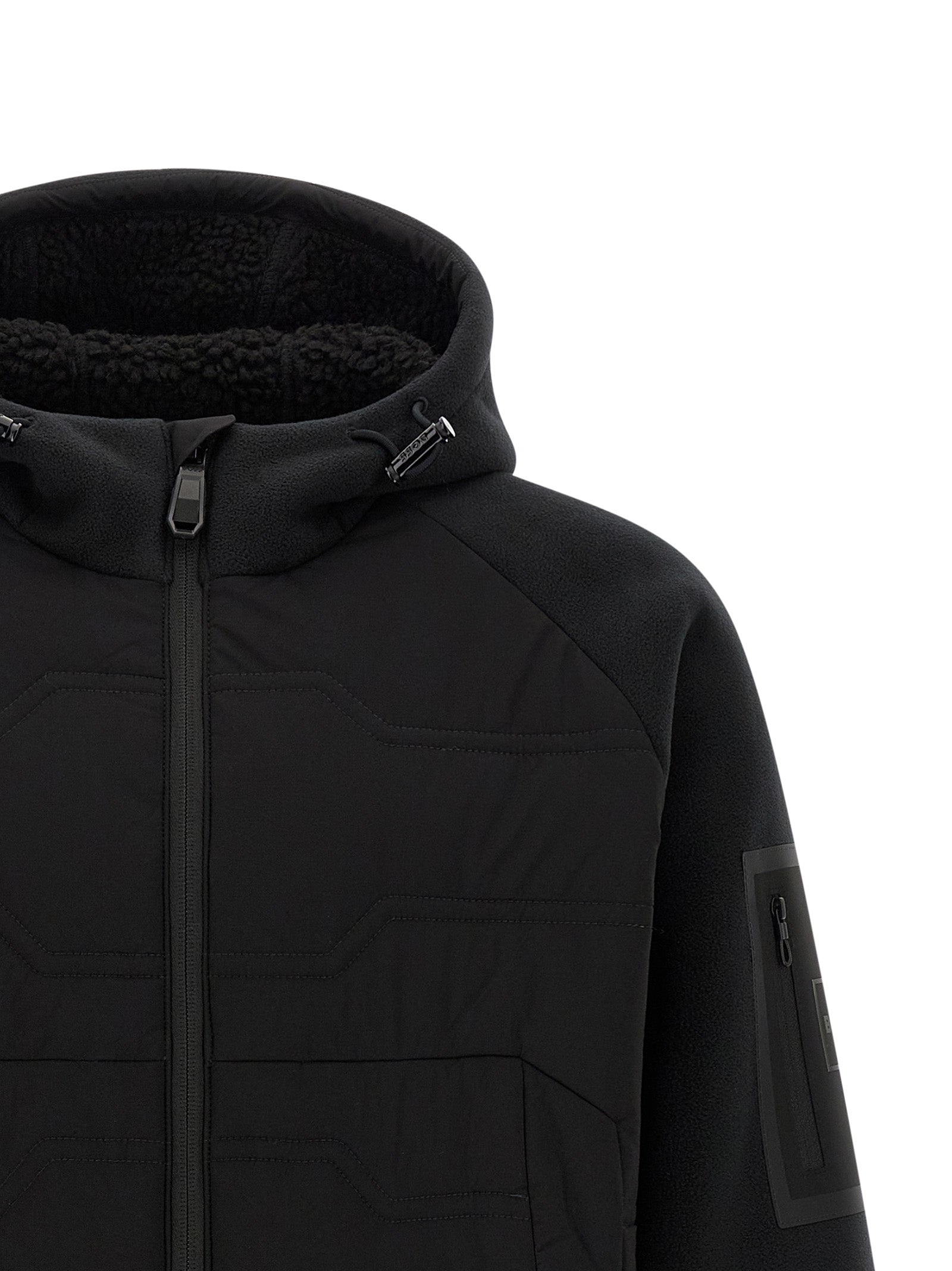 Black Polyester Shell Jacket