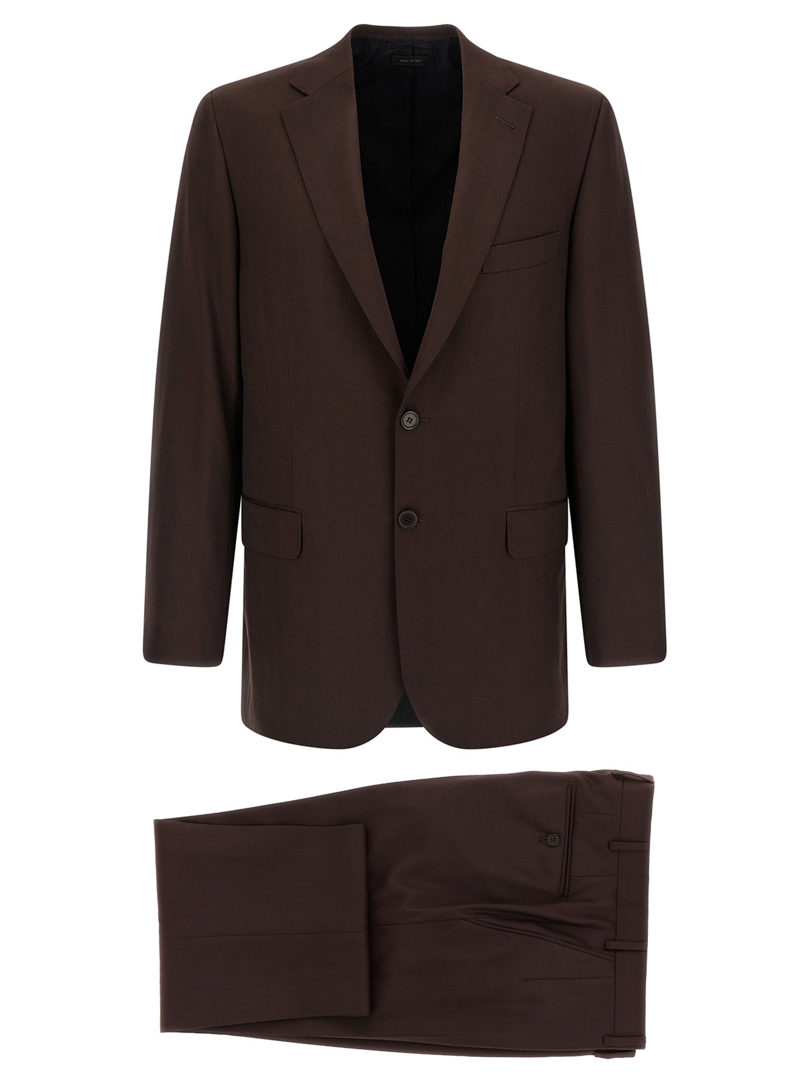 Brown Wool Two-Piece Suit