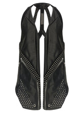 Rick Owens Black Bull Skin Sleeveless Jacket